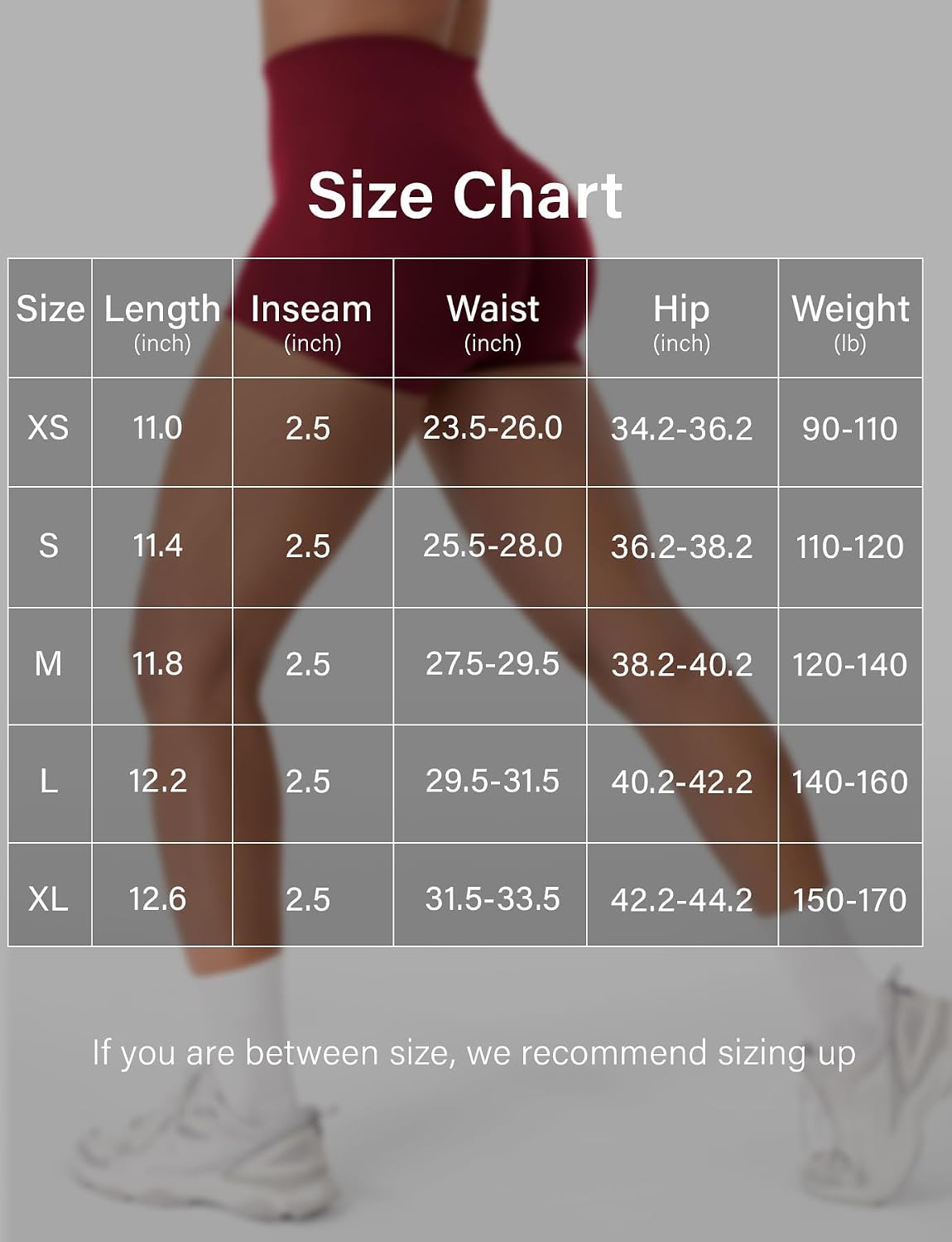 Detalle 2 de VOYJOY Women Workout Impact Shorts with Scrunch Bum Seam – 2.5" to 6" Inseams
