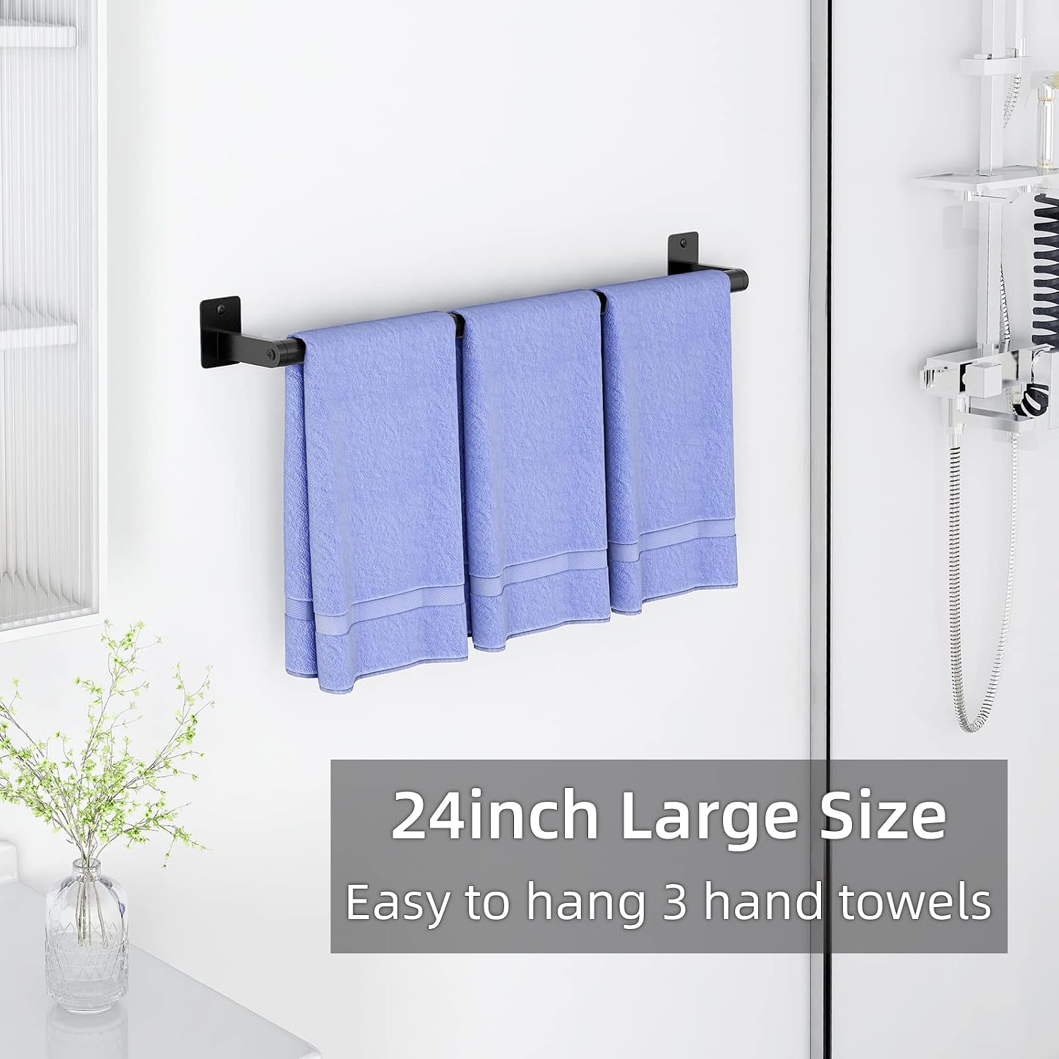 Thumbnail 4 de DOKU HOME 60cm Towel Rail Matte Black