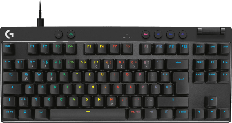 Detalle de Logitech G Pro X TKL Rapid Gaming-Tastatur Schwarz QWERTZ – kompakt, kabelgebunden, magnetisch-analoge Switches