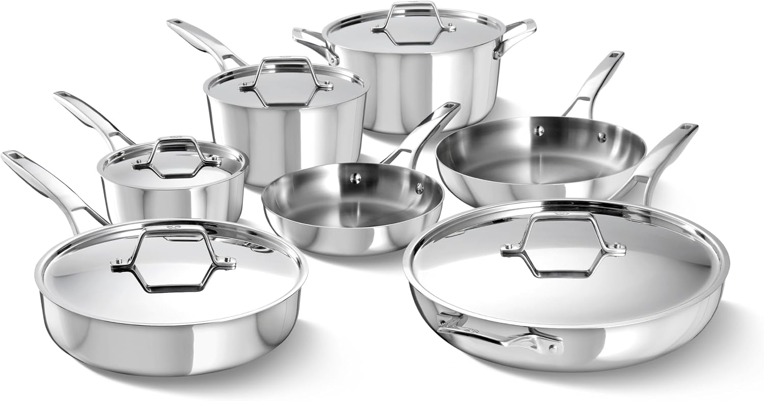 Detalle 2 de Calphalon stainless steel cookware set 5-ply
