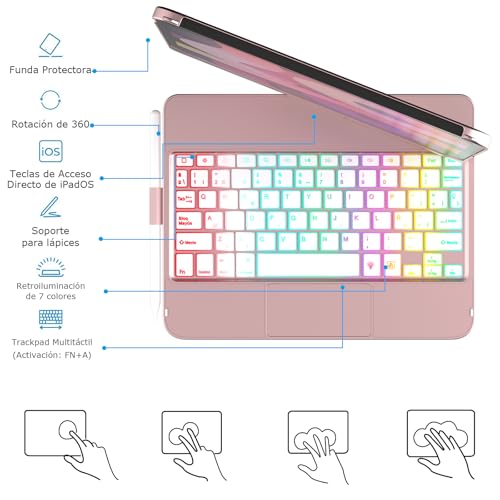 Thumbnail 3 de MMK Funda Teclado iPad 10 Gen 2022 con Touchpad ⌨