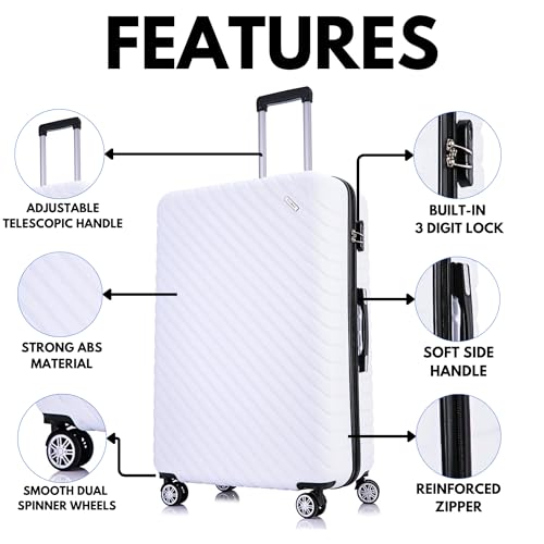 Thumbnail 2 de FLYMAX 24" Medium Suitcase 4 Wheel Lightweight ABS Travel Case (67x42x23 cm, 69 Litre, 3-Digit Lock)