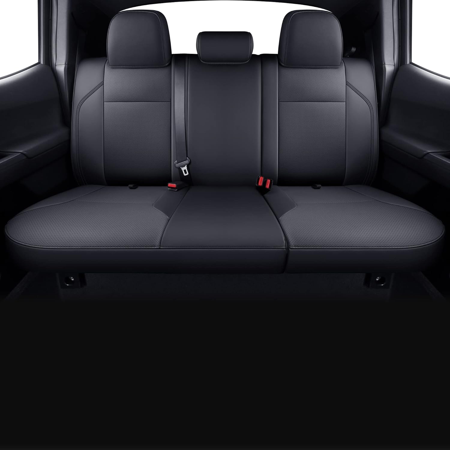 Thumbnail 3 de LUCKYMAN CLUB Tacoma Custom Fit Seat Covers (2016–2023 Crew Cab, Faux Leather Black)