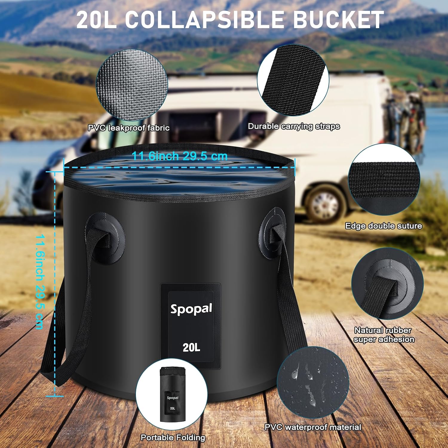 Thumbnail 5 de Spopal Camping Shower 6000mAh portable shower