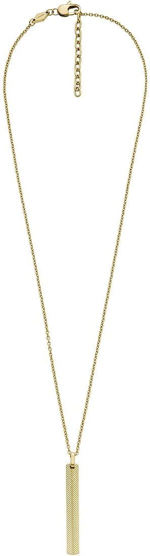 Thumbnail 2 de Fossil Collier pendentif en acier inoxydable doré avec fermoir à mousqueton pour hommes
