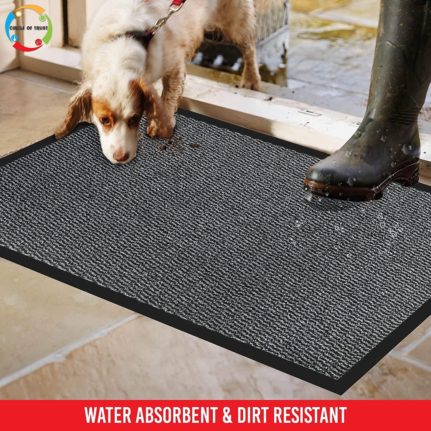 Thumbnail 5 de Circle of trust Large Door Mat Indoor & Outdoor Grey 50x80cm