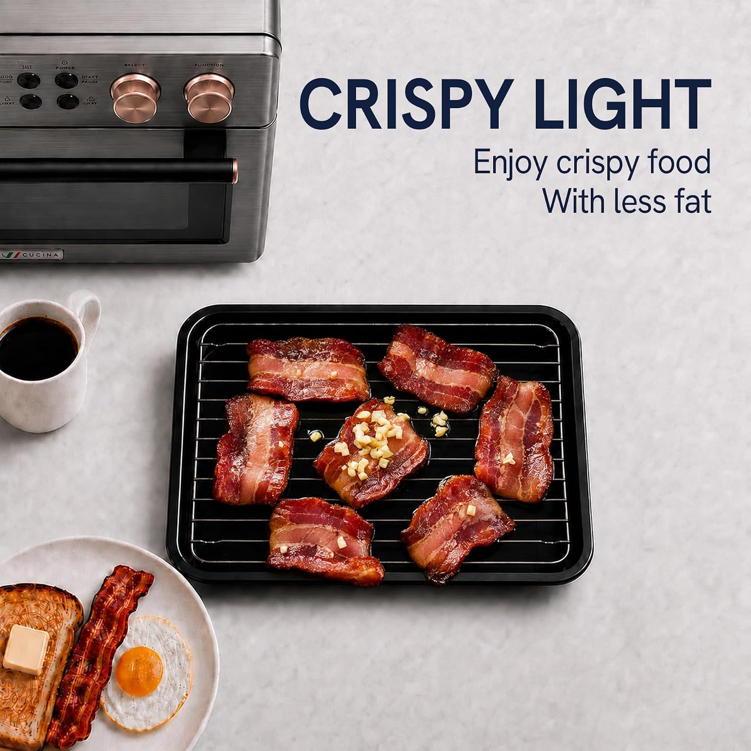 Detalle 2 de VAL CUCINA Infrared Heating 26.3 QT Air Fryer Toaster Oven with 10-in-1 Functions
