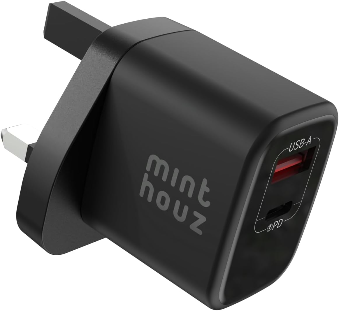 Detalle de Minthouz 35W GaN USB-C Dual-Port Charger with UK Plug
