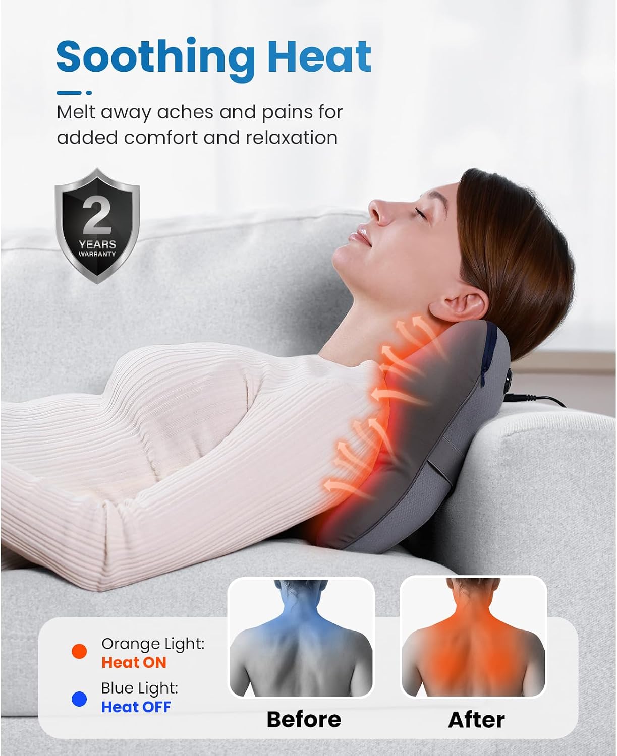 Detalle 2 de BOB AND BRAD EZBack Plus back massager with heat and remote (3D shiatsu)