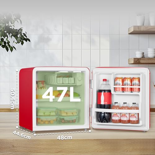 Detalle de COMFEE' RCD50RE2EURT(E) Mini Frigo 47L – Design retrò, compatto e versatile