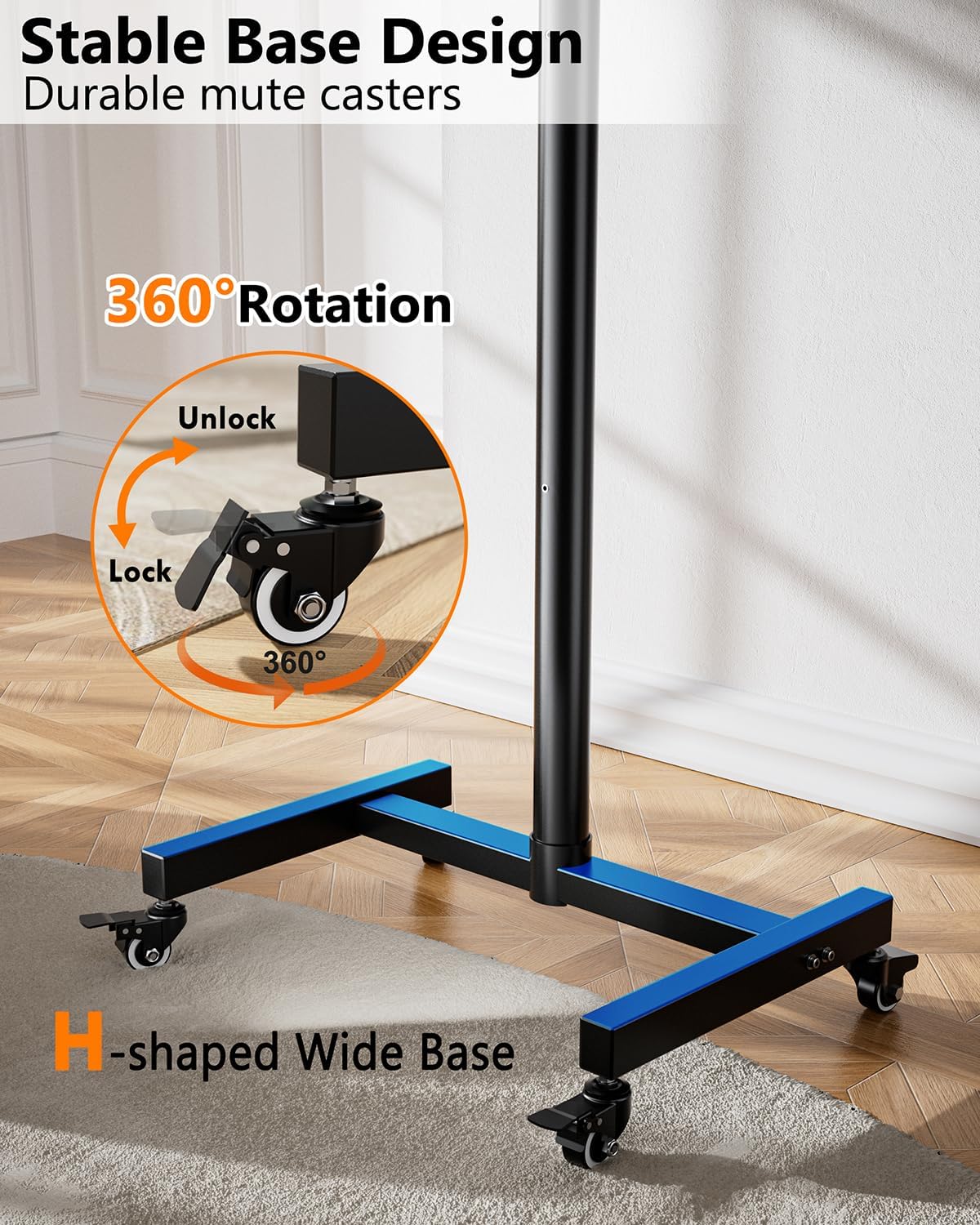 Thumbnail 2 de WHYFONE Mobile TV Stand on Wheels 17-50in
