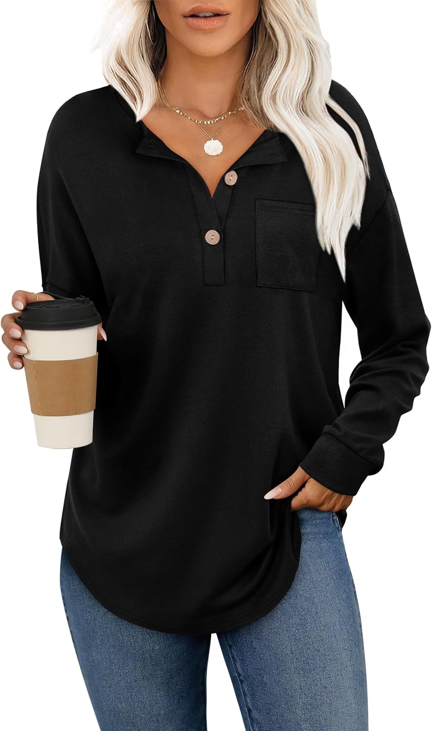 Thumbnail 6 de Aokosor Womens Sweatshirt Jumper for Women UK Long Sleeve