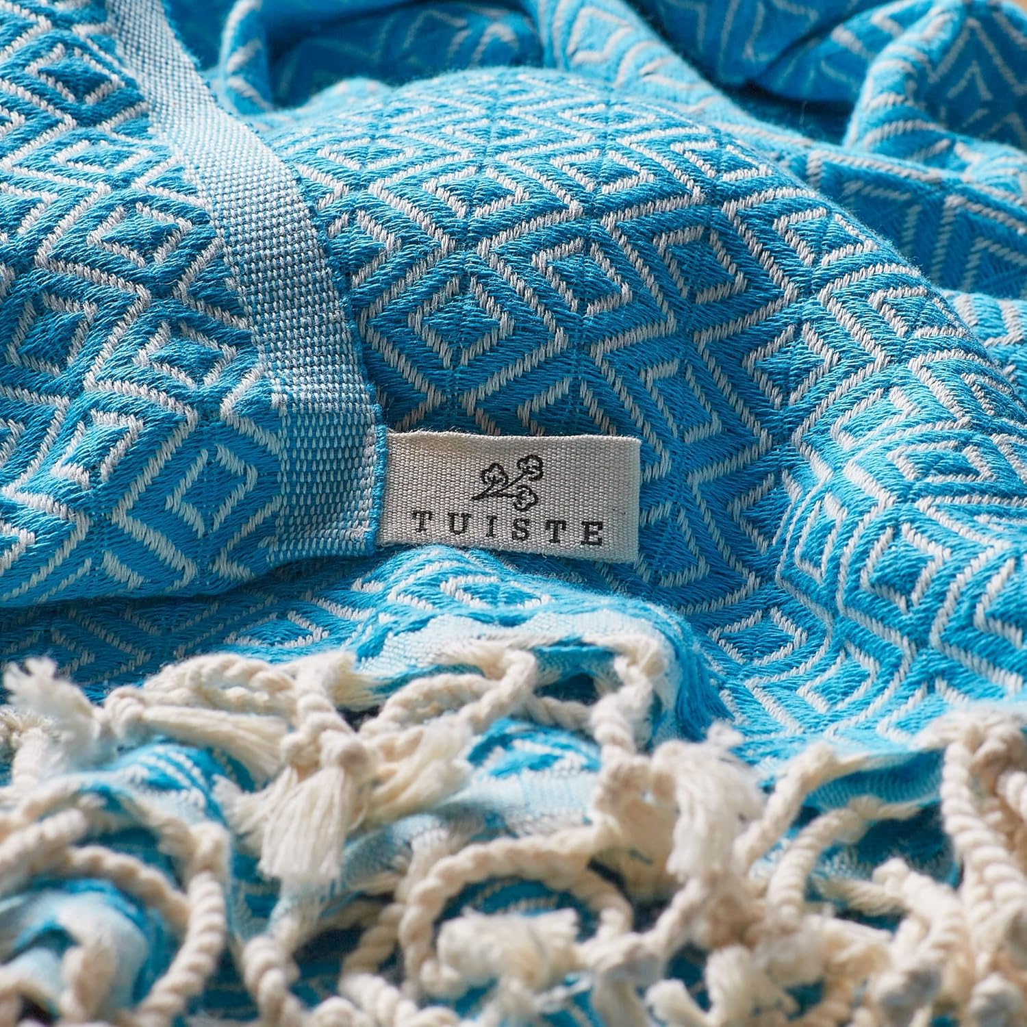 Thumbnail 1 de Tuiste Saunatuch Türkis–Schwarz 2er Pack (100 x 180 cm), 100 % Baumwolle