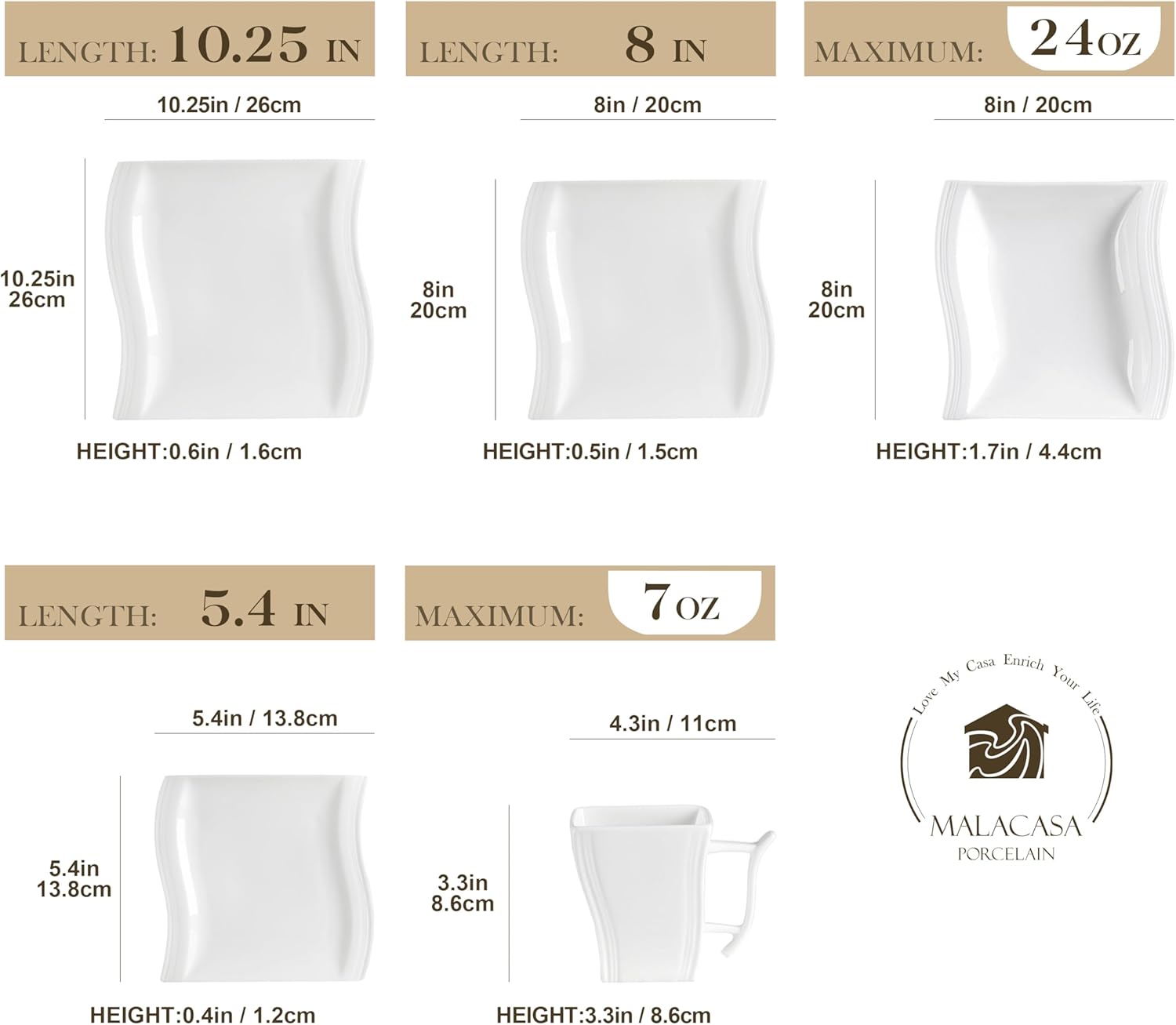 Thumbnail 1 de MALACASA Flora 30-Piece Dinnerware Set