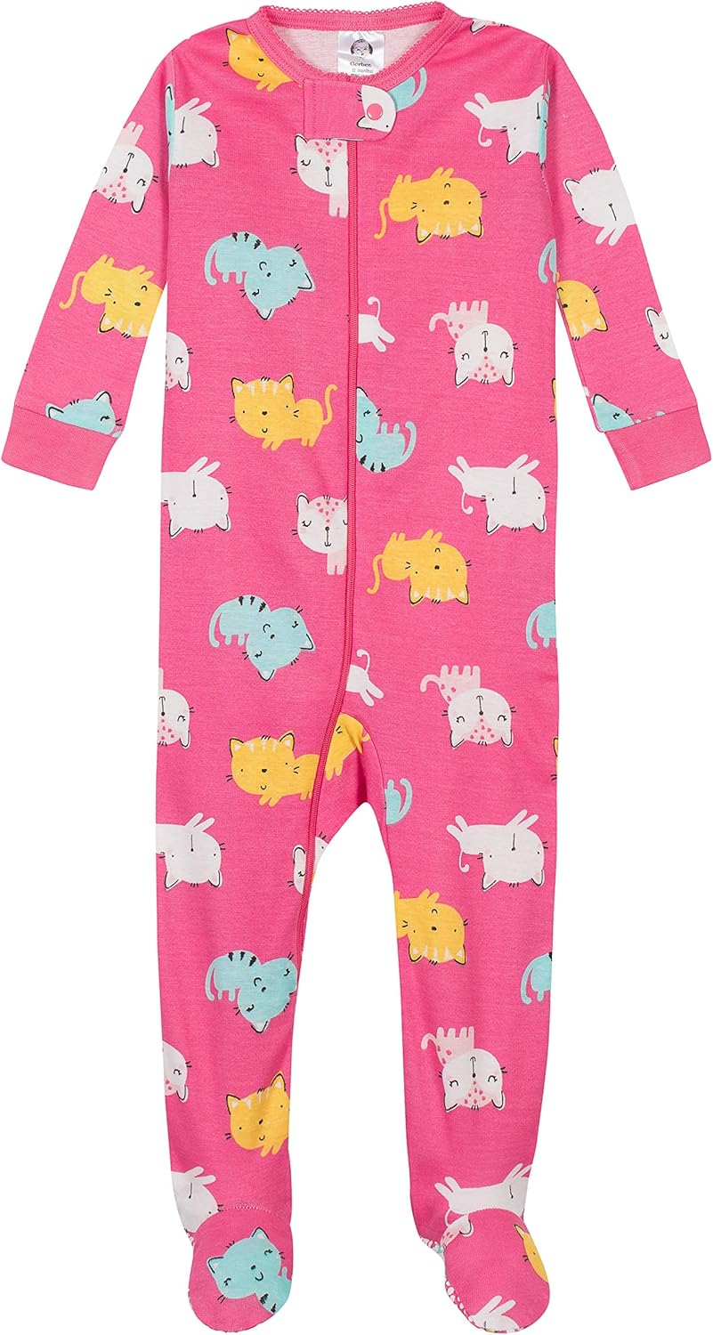 Detalle de Gerber Pigiama con piedi per bambina – confezione da 4 Unicorni Gatti Rosa, 12 mesi