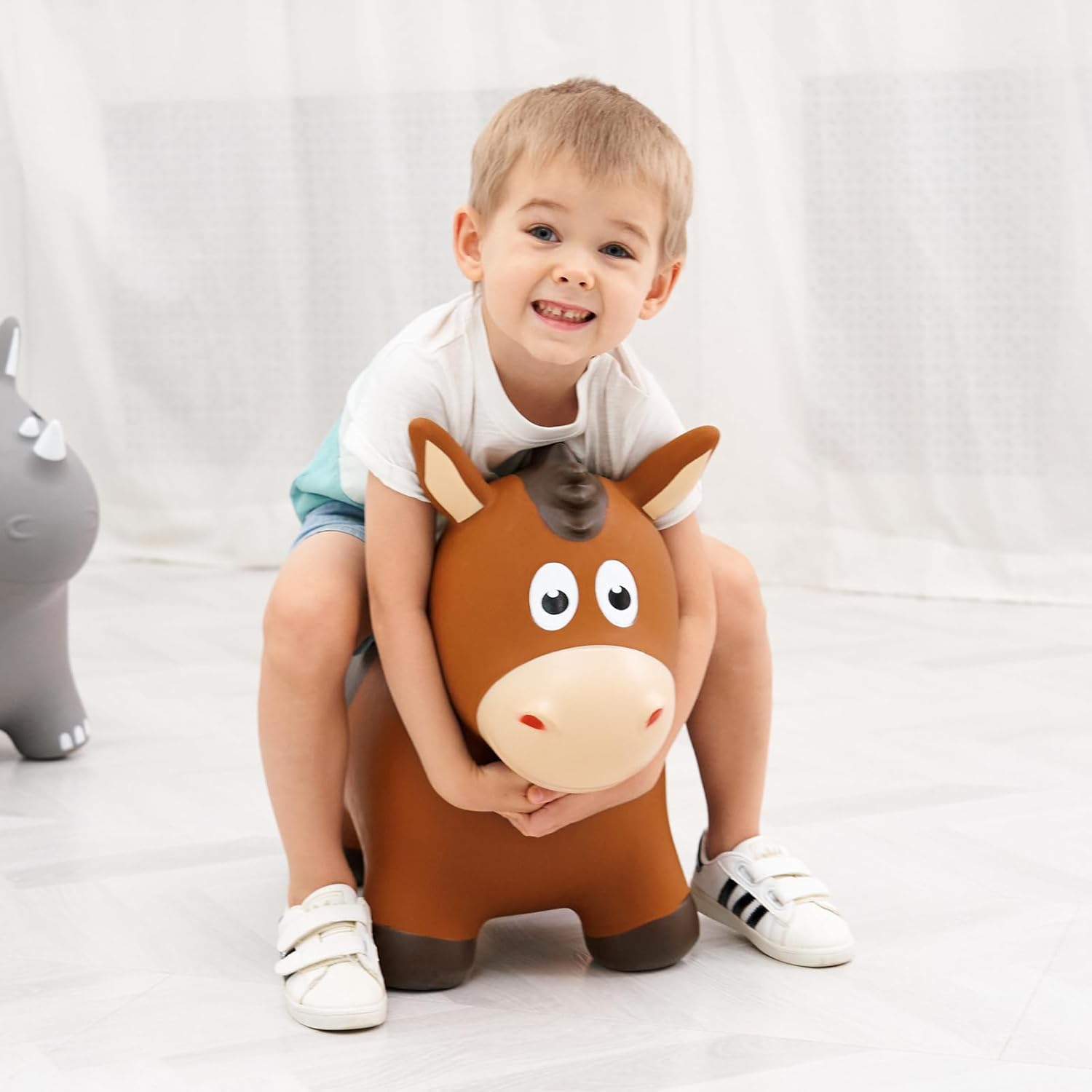 Thumbnail 6 de ZOOJOY Bouncy Horse Hopping Toys Inflatable Ride-On Bouncer for Toddlers (18 Months+)