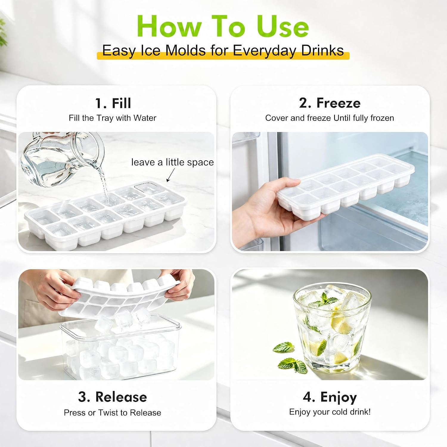 Thumbnail 6 de Ice Cube Tray Set, 4-Pack