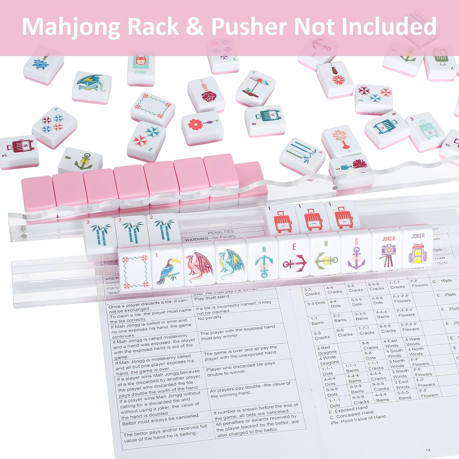 Detalle 2 de My Mahjong Trove American Mahjong Set, 1.2-inch Tiles