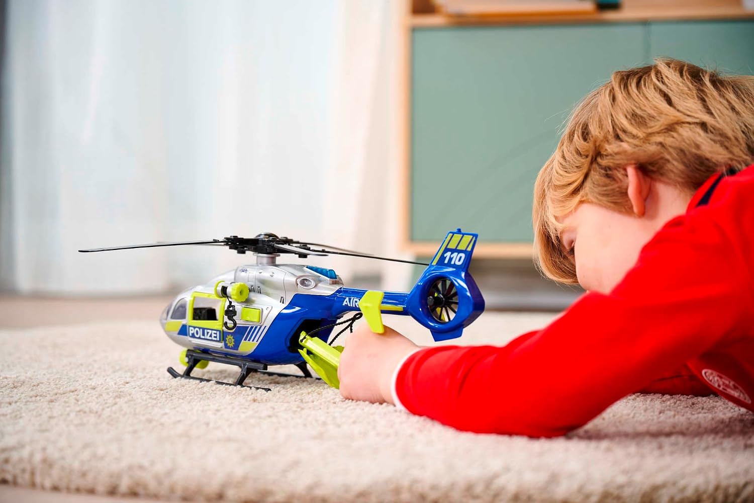 Detalle de Dickie Toys 203716028038 politiehelikopter van 36 cm met lier en brancard