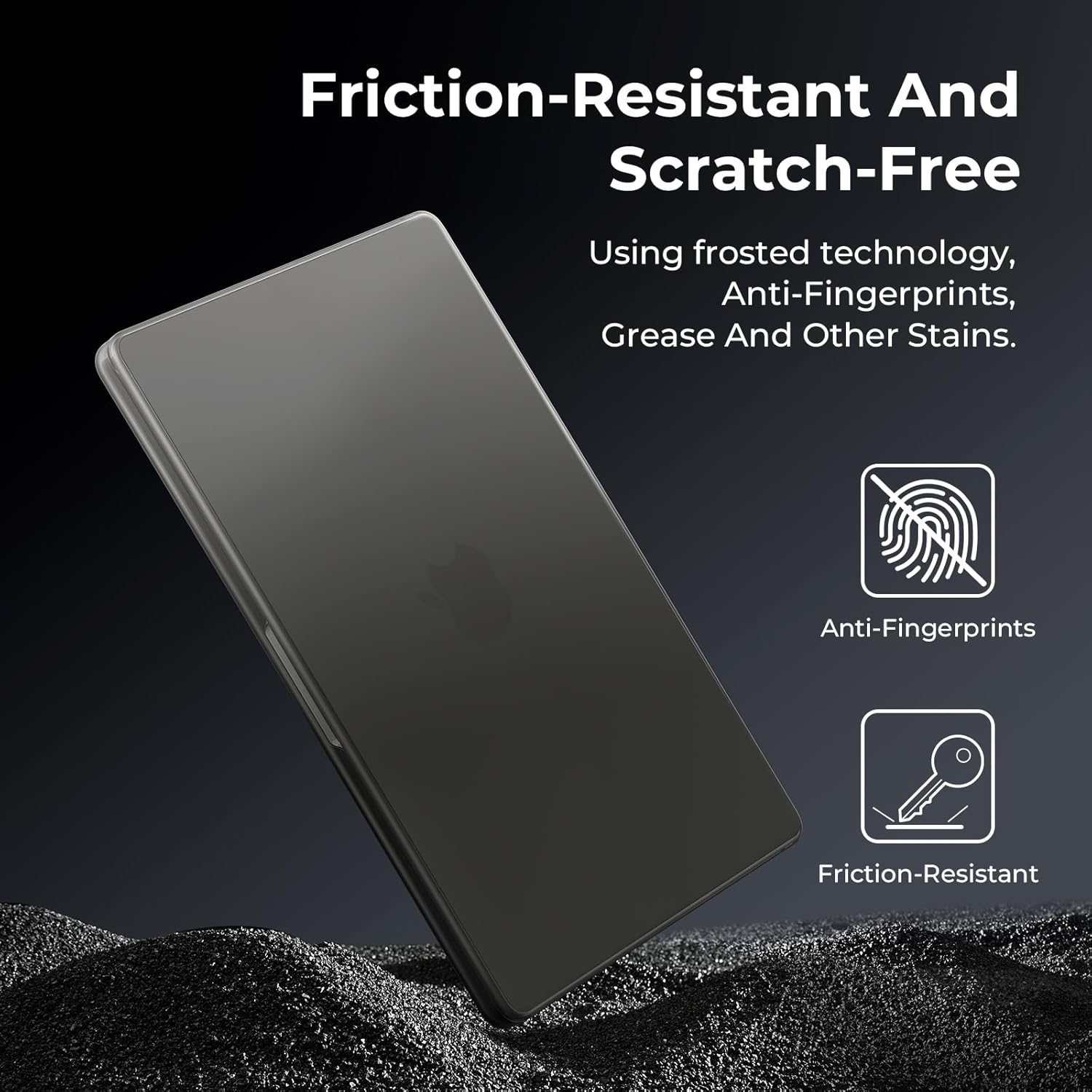 Detalle 2 de BlueSwan Frosted Black Protective Case for MacBook Pro 14-inch (M2–M5, 2021–2026) – A3426/A3427/A3434/A3112/A3185/A2918/A2779/A2442