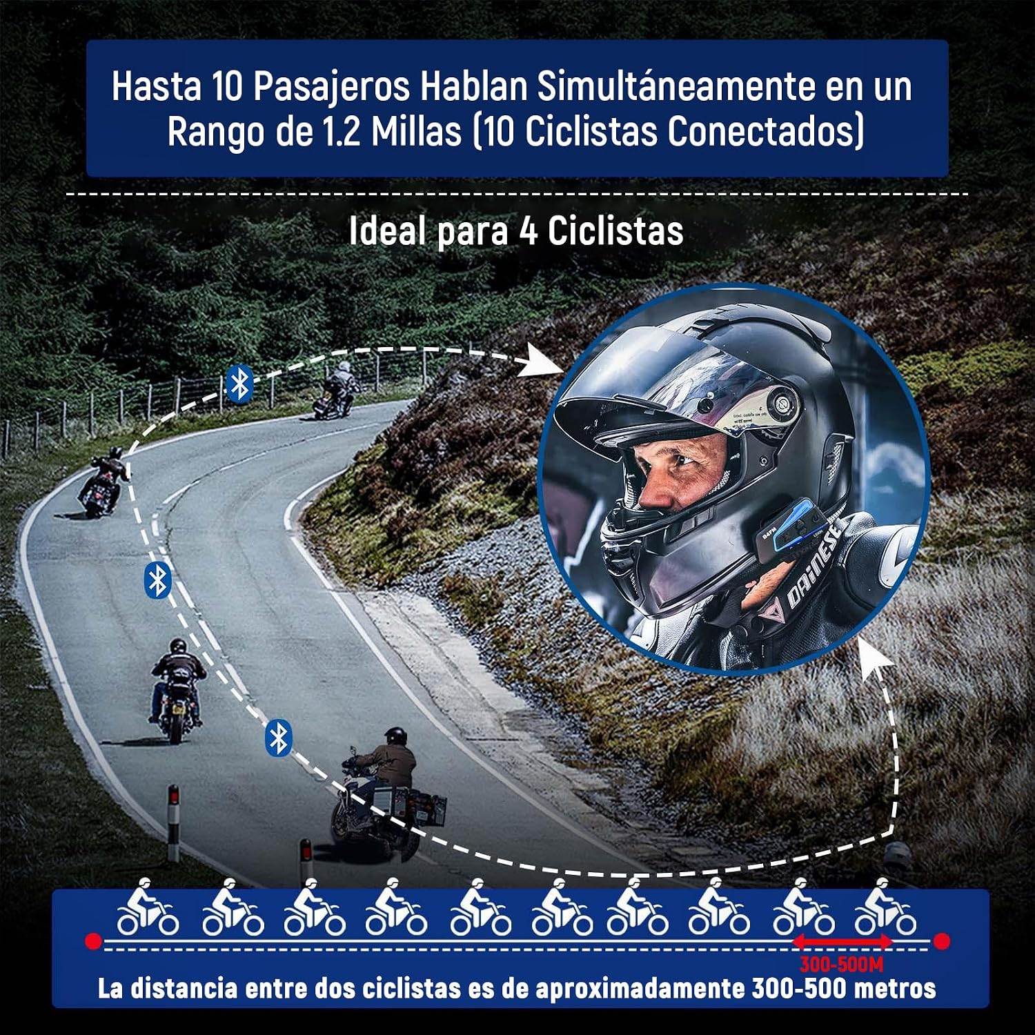 Detalle 2 de LEXIN 2X B4FM Intercomunicador casco moto