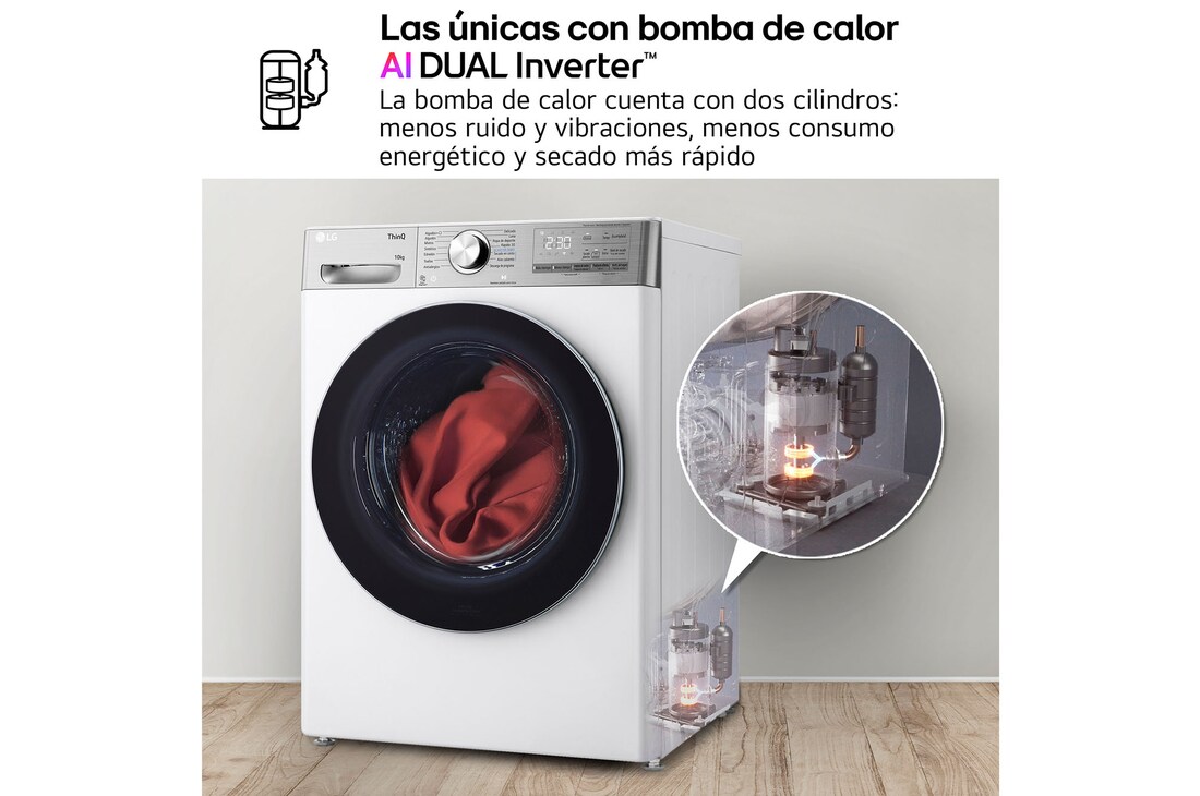 Detalle 2 de RH10V9AV2WR Secadora 10 kg C con bomba de calor