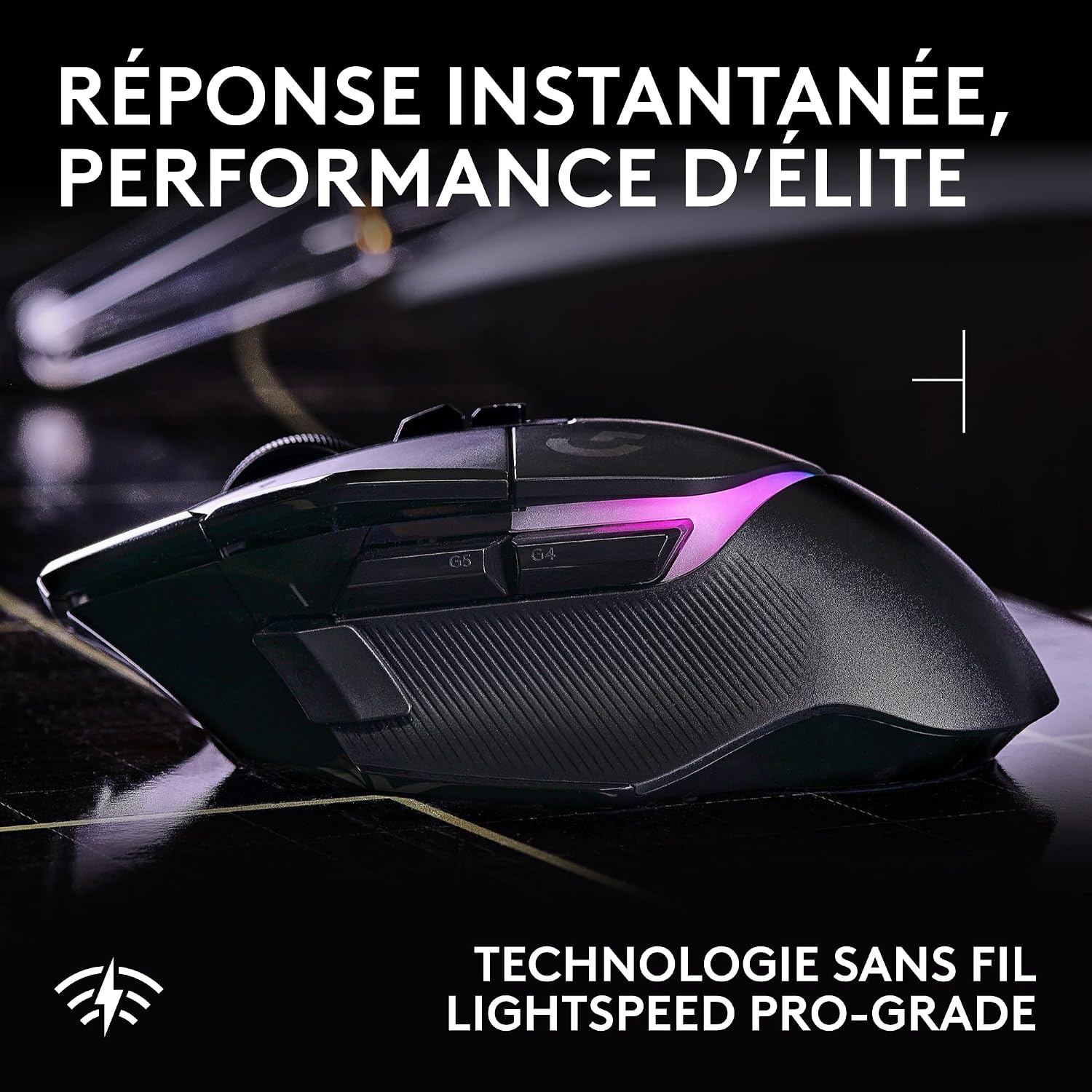 Detalle de Logitech G G502 X PLUS LIGHTSPEED – Souris gaming sans fil ultra précise avec RGB et boutons LIGHTFORCE