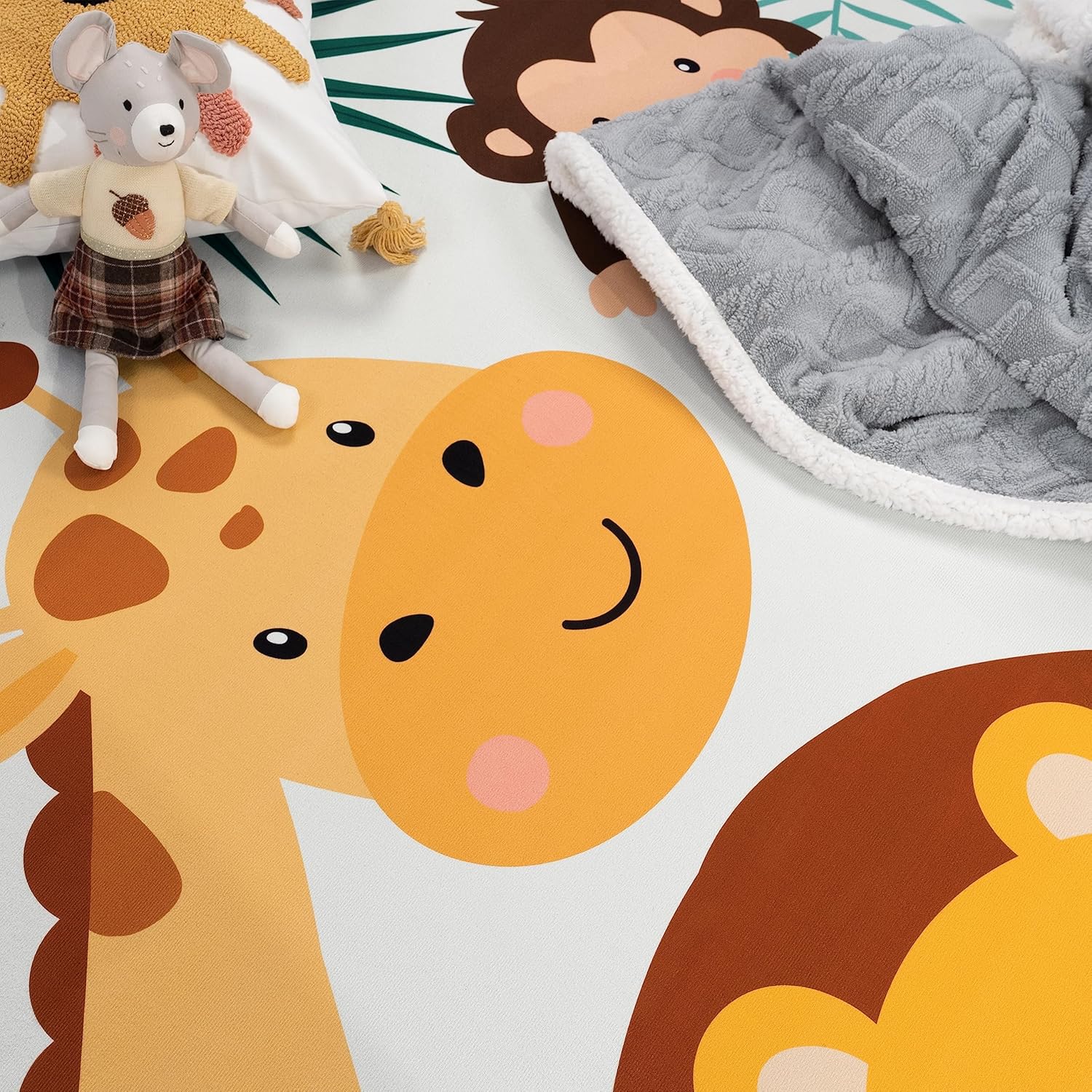 Detalle de Paco Home Tapis Enfant Rond 200 cm – Beige 3, Antidérapant et Confortable