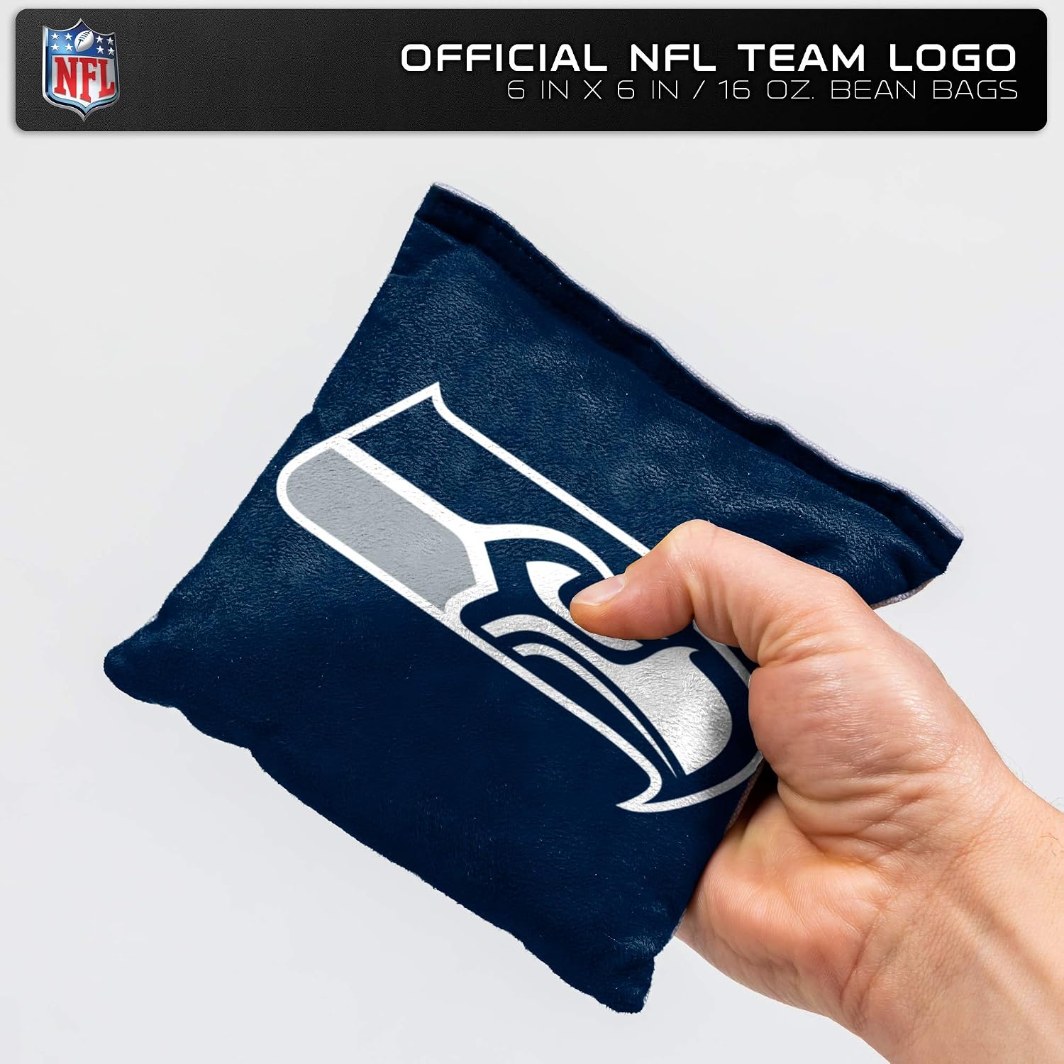 Detalle de Wild Sports worki do cornhole Seattle Seahawks, dwustronne, zestaw 8 szt.