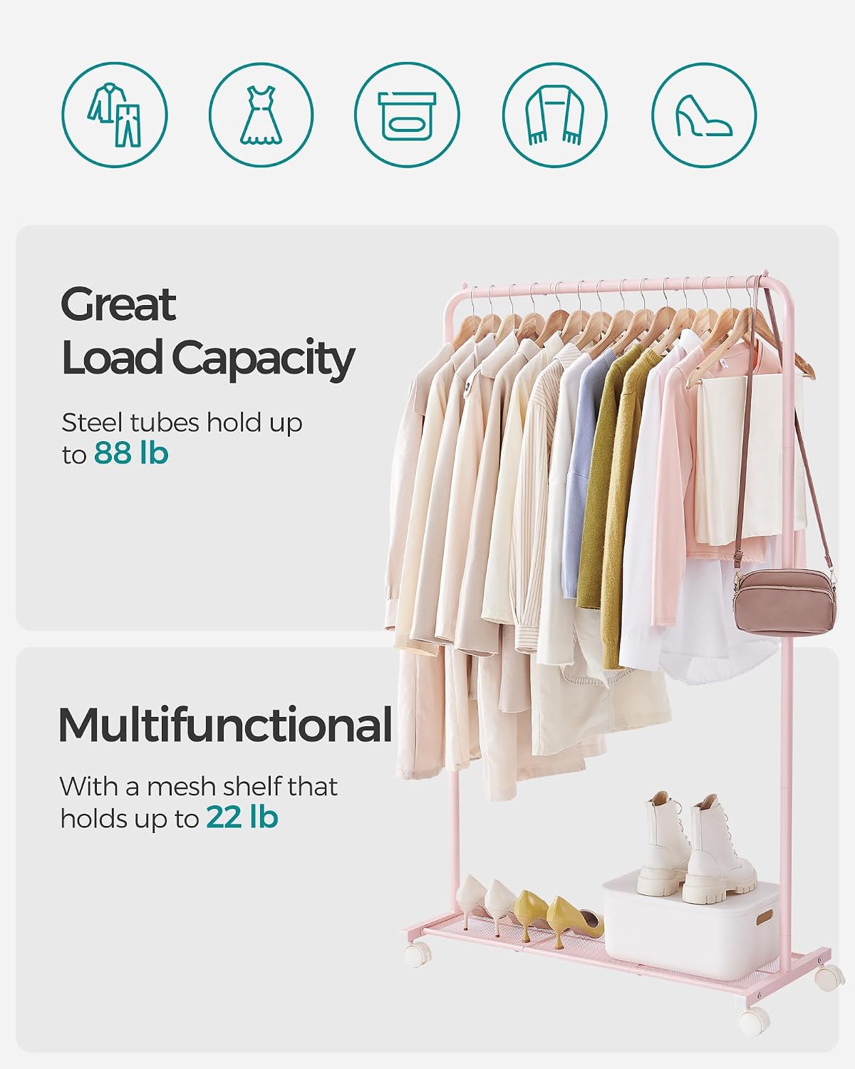 Thumbnail 2 de SONGMICS Clothes Rack, Steel