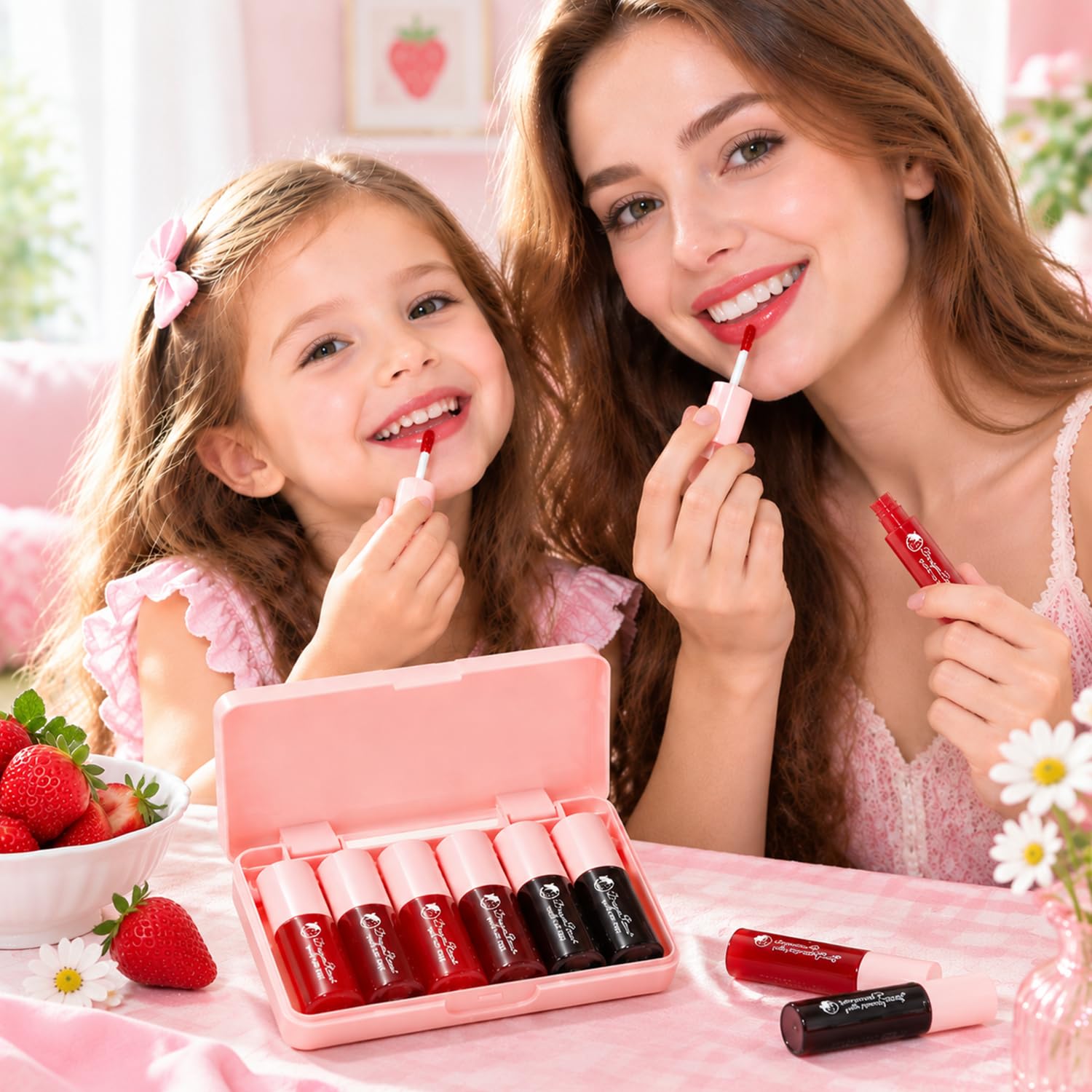 Detalle de Lip Stain: 6 Colors Lip Tint Stain Mini Liquid Lipstick Set