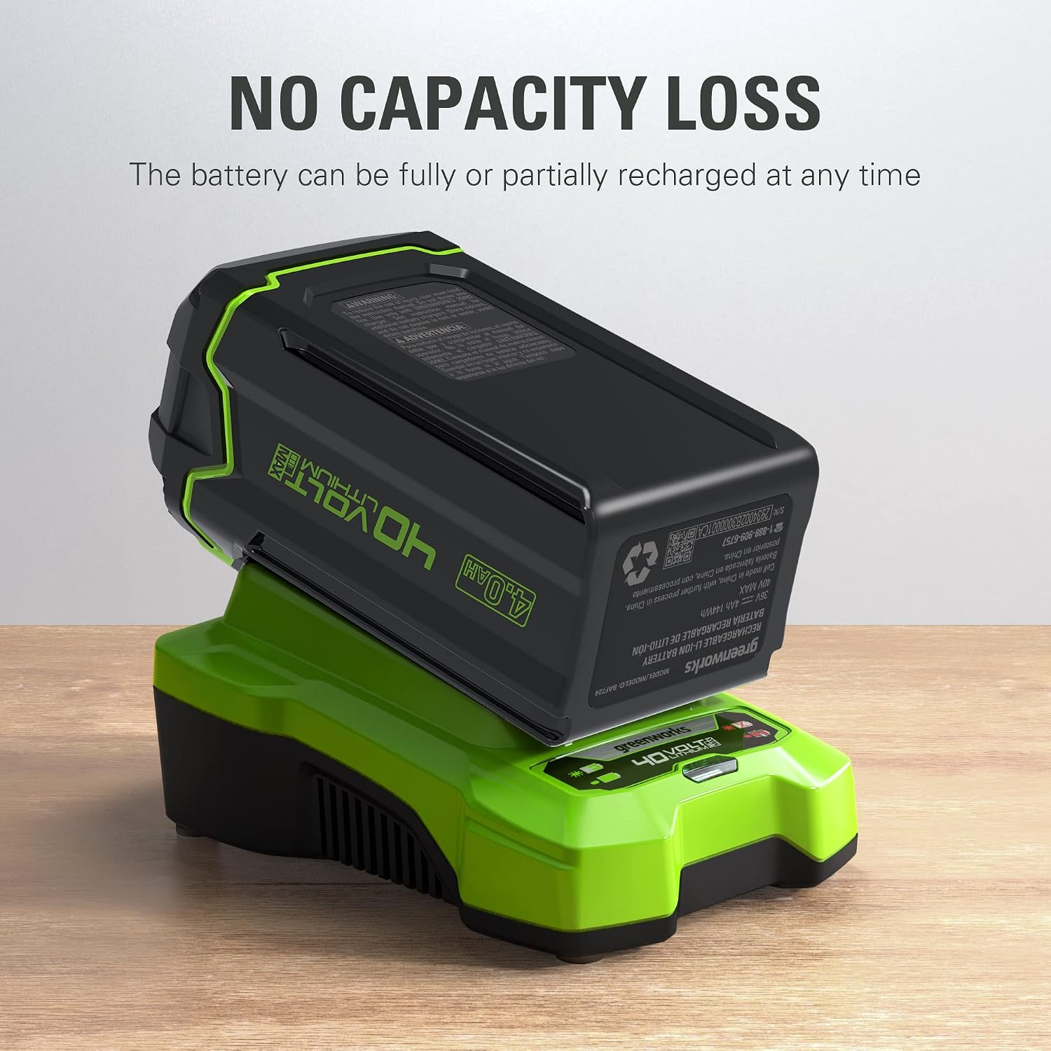 Detalle 2 de Greenworks lithium-ion battery 4.0Ah