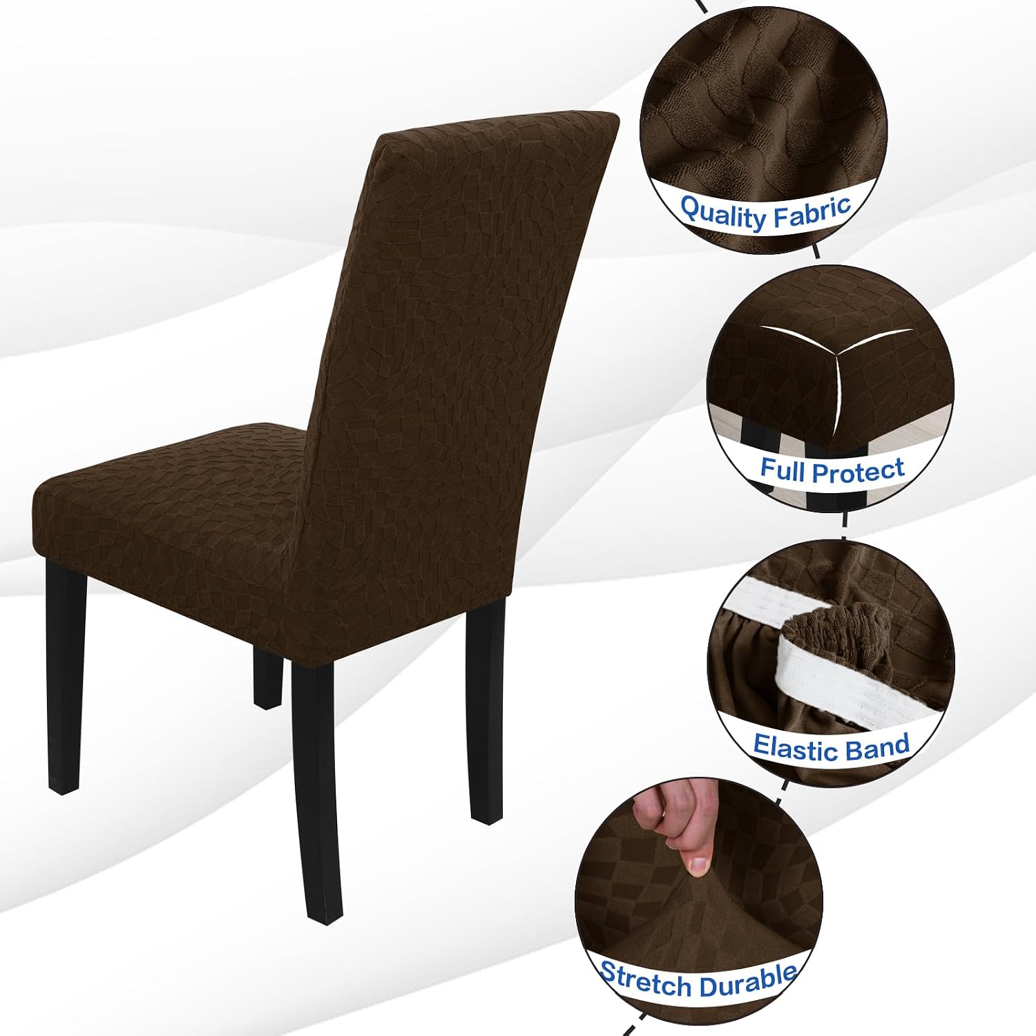 Detalle 1 de ZNSAYOTX Dining Chair Slipcovers, 6-Pack