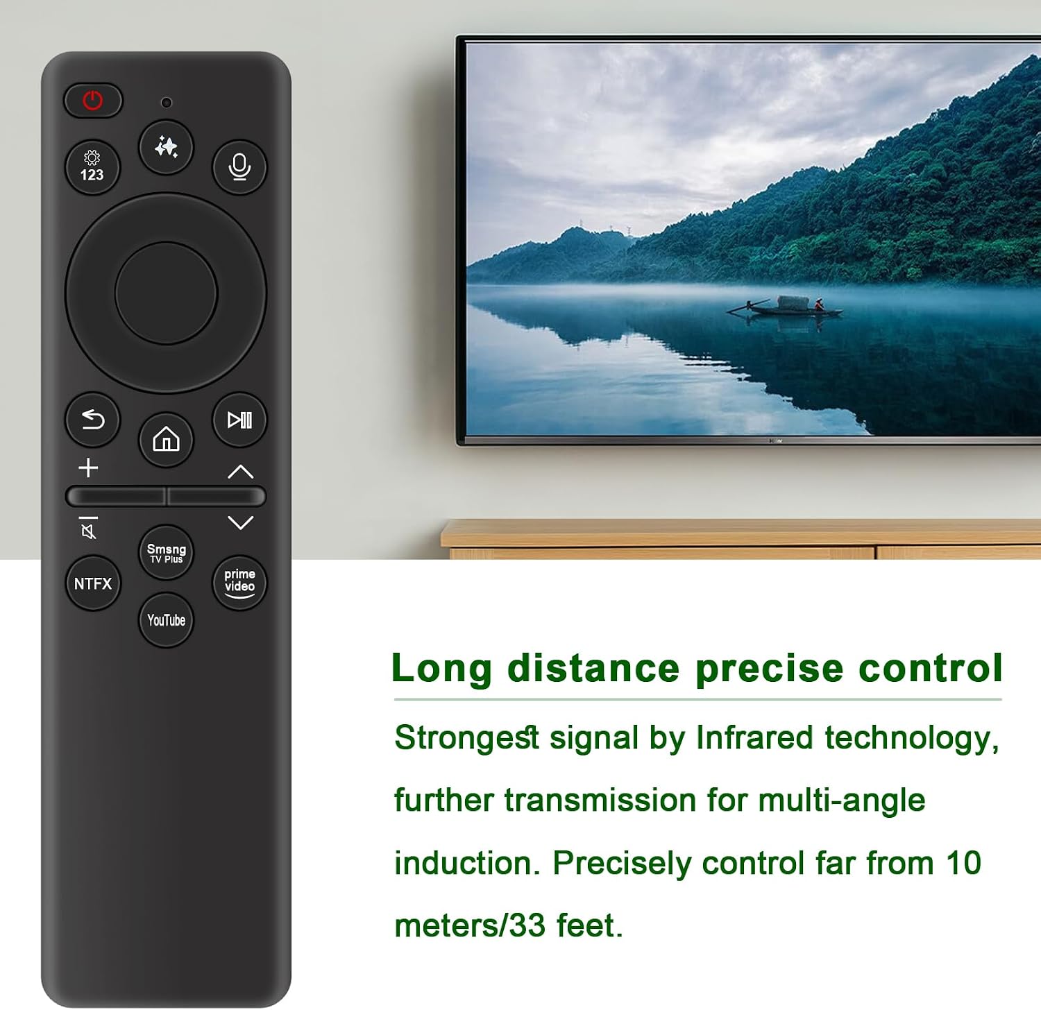 Detalle de BN59-01480L Replacement Voice Remote Control for Samsung Q8F/QN74F/S91F/S93F/S94F AI TVs