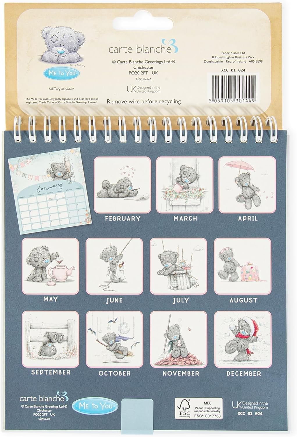 Thumbnail 2 de Me to You Tatty Teddy 2026 desk calendar 📅