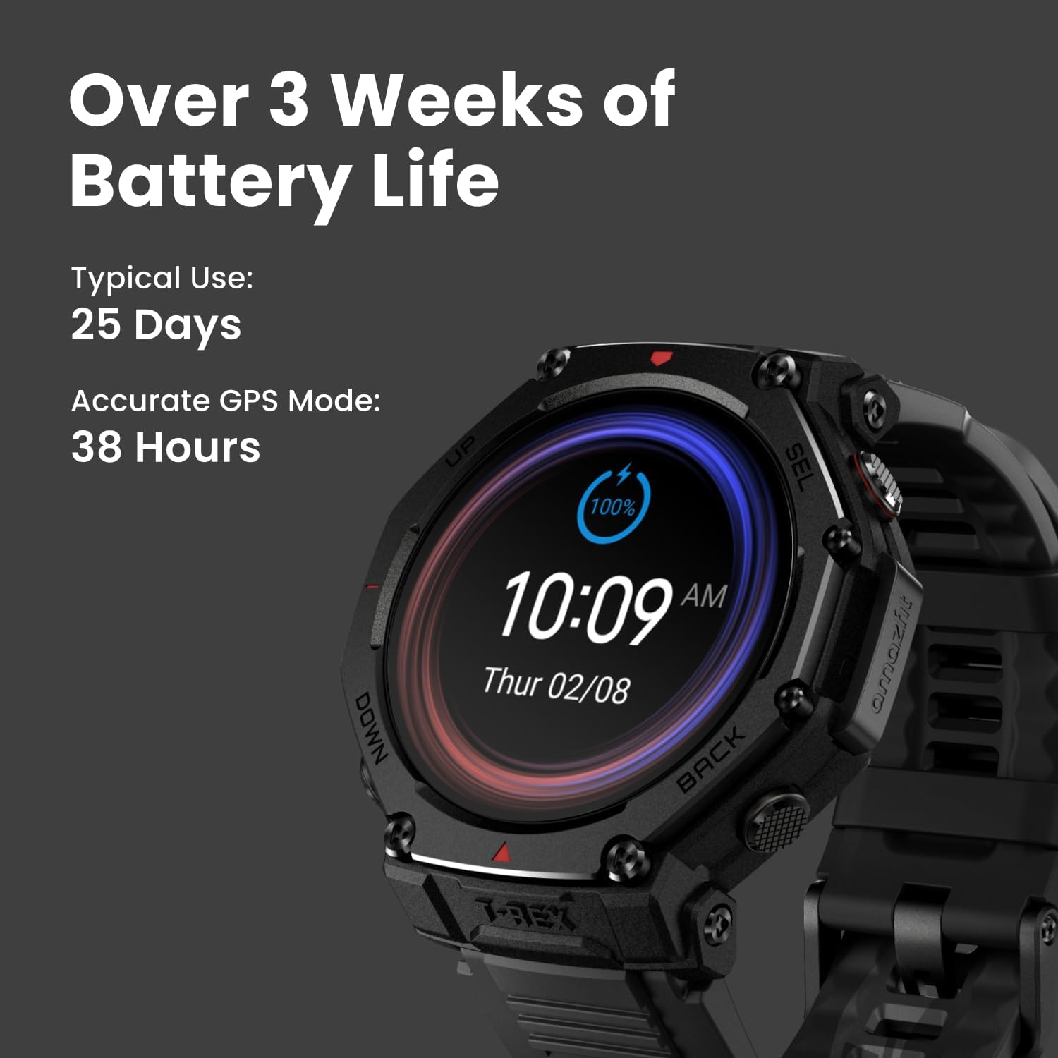 Thumbnail 5 de Amazfit T-Rex 3 Pro Outdoor Smart Watch 48mm: Titanium Bezel, Sapphire Glass, Dual-Band GPS