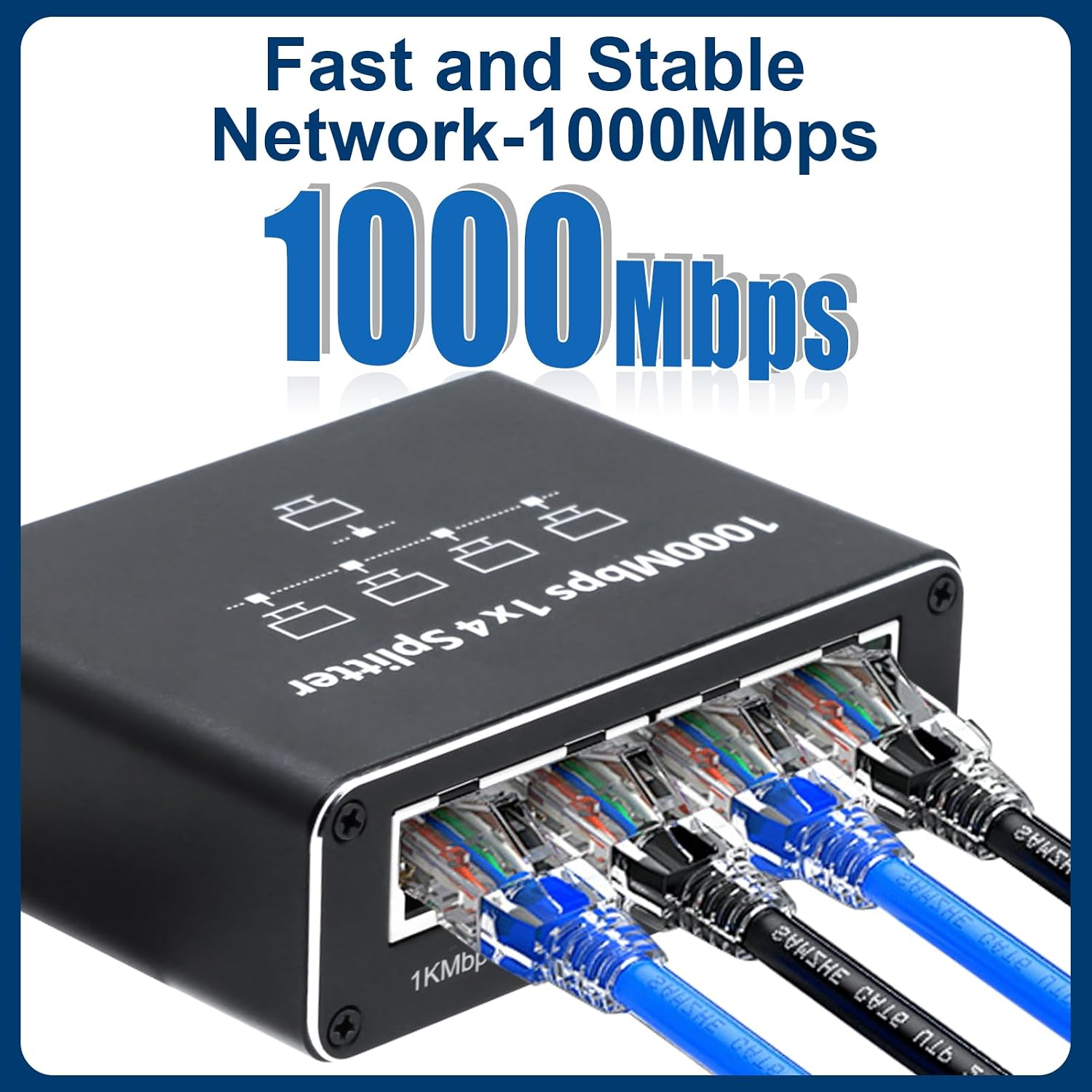 Thumbnail 2 de Dictien LAN Switch 1 auf 4 1000Mbps