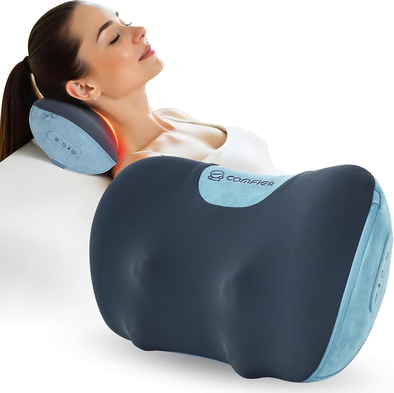 Detalle de Cordless Shiatsu Neck and Back Massager with Heat, 3D Kneading and USB-C