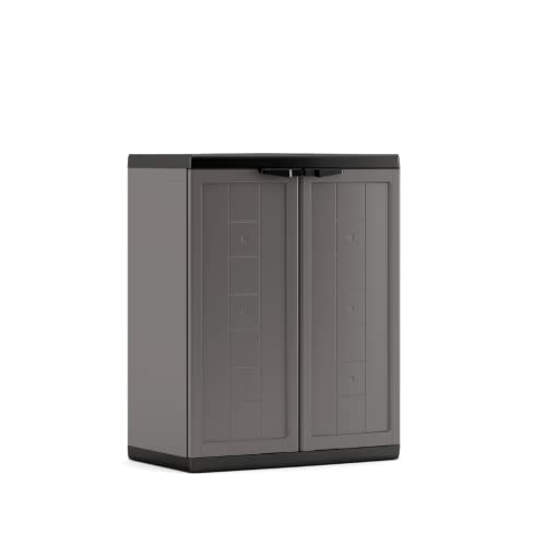 Detalle de Keter Armadio Jolly Basso: 1 Ripiano Regolabile, Grigio/Nero, 68x39x85H cm