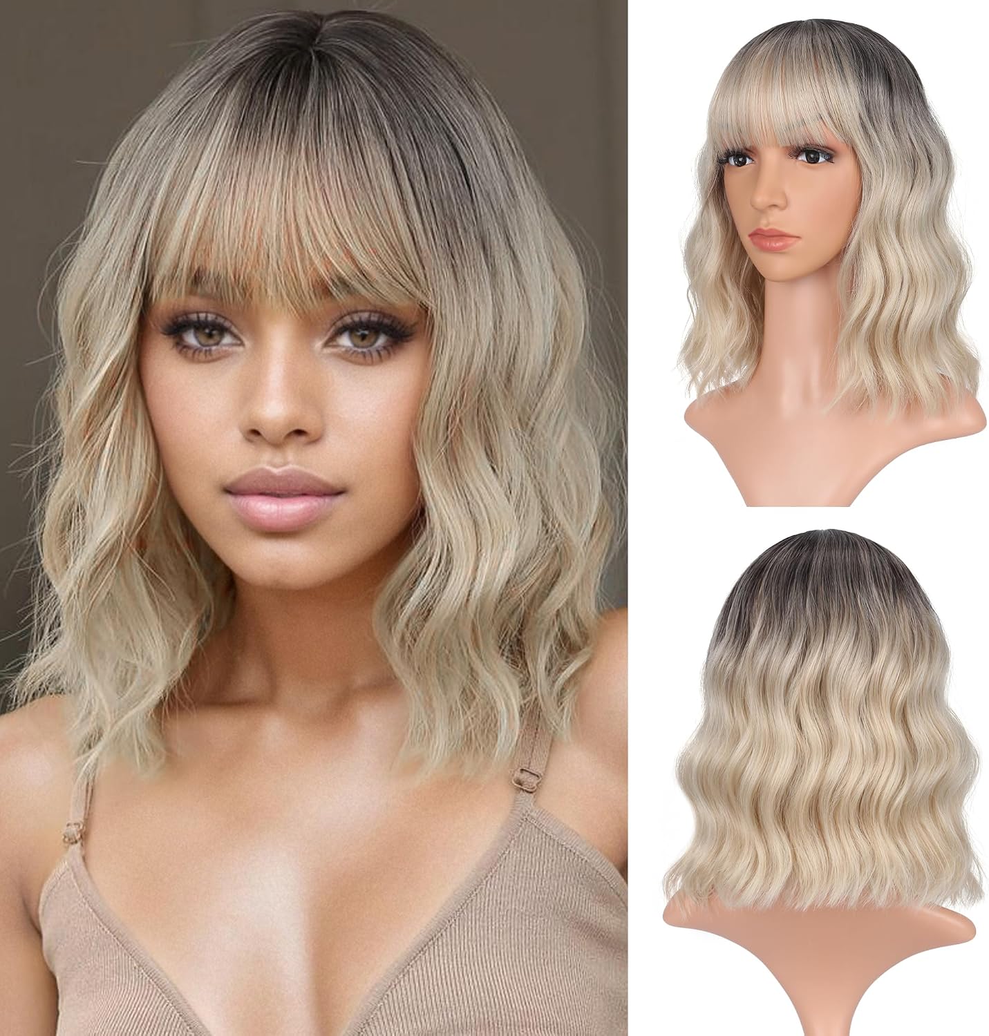 VCKOVCKO Synthetic Bob Wig, 12-inch