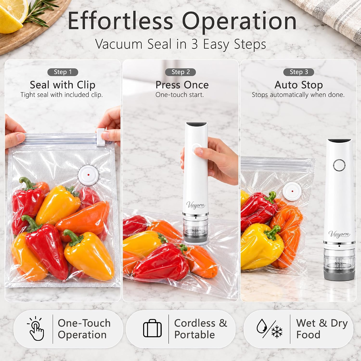 Thumbnail 5 de Vieyorn Food Vacuum Sealer 60kPa
