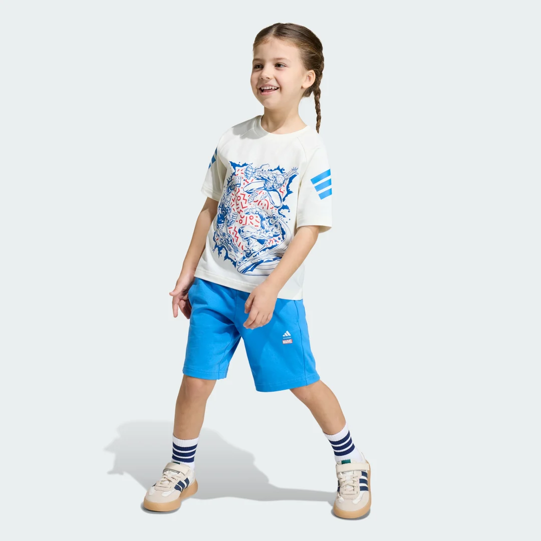Detalle de Conjunto de camisetas Adidas Marvel Avengers – Blanco