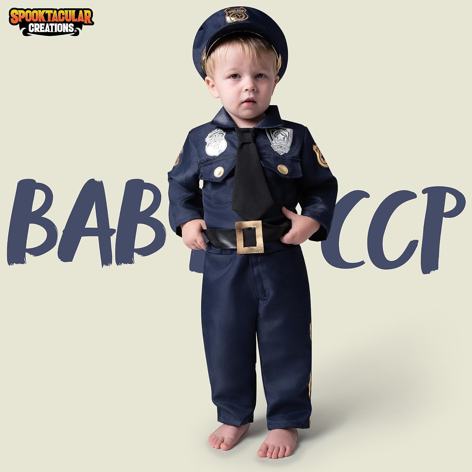 Thumbnail 1 de Spooktacular Creations Toddler Police Costume with Hat, Jumpsuit & Belt
