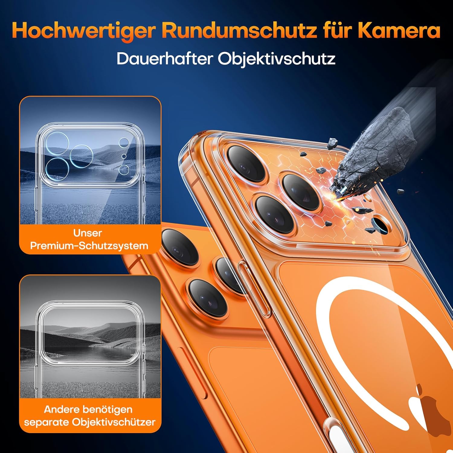 Thumbnail 5 de TAURI iPhone 17 Pro Hülle 6,3" Panzer Schutz Glasfolie