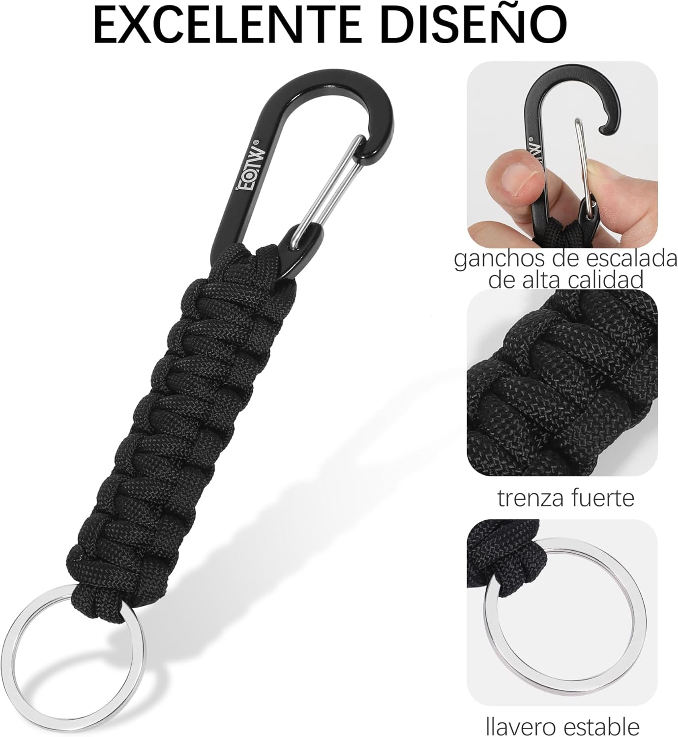 Thumbnail 2 de EOTW 2 Mosquetones Paracord para Escalada, Senderismo y Camping 🧗