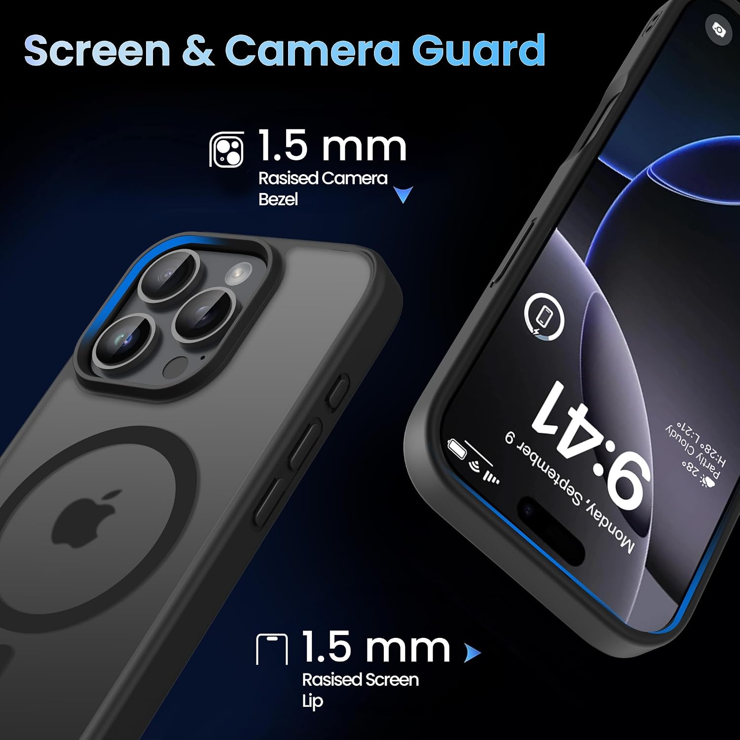 Detalle 2 de CACOE iPhone 16 Pro Max Hülle mit 37 N52 Magneten