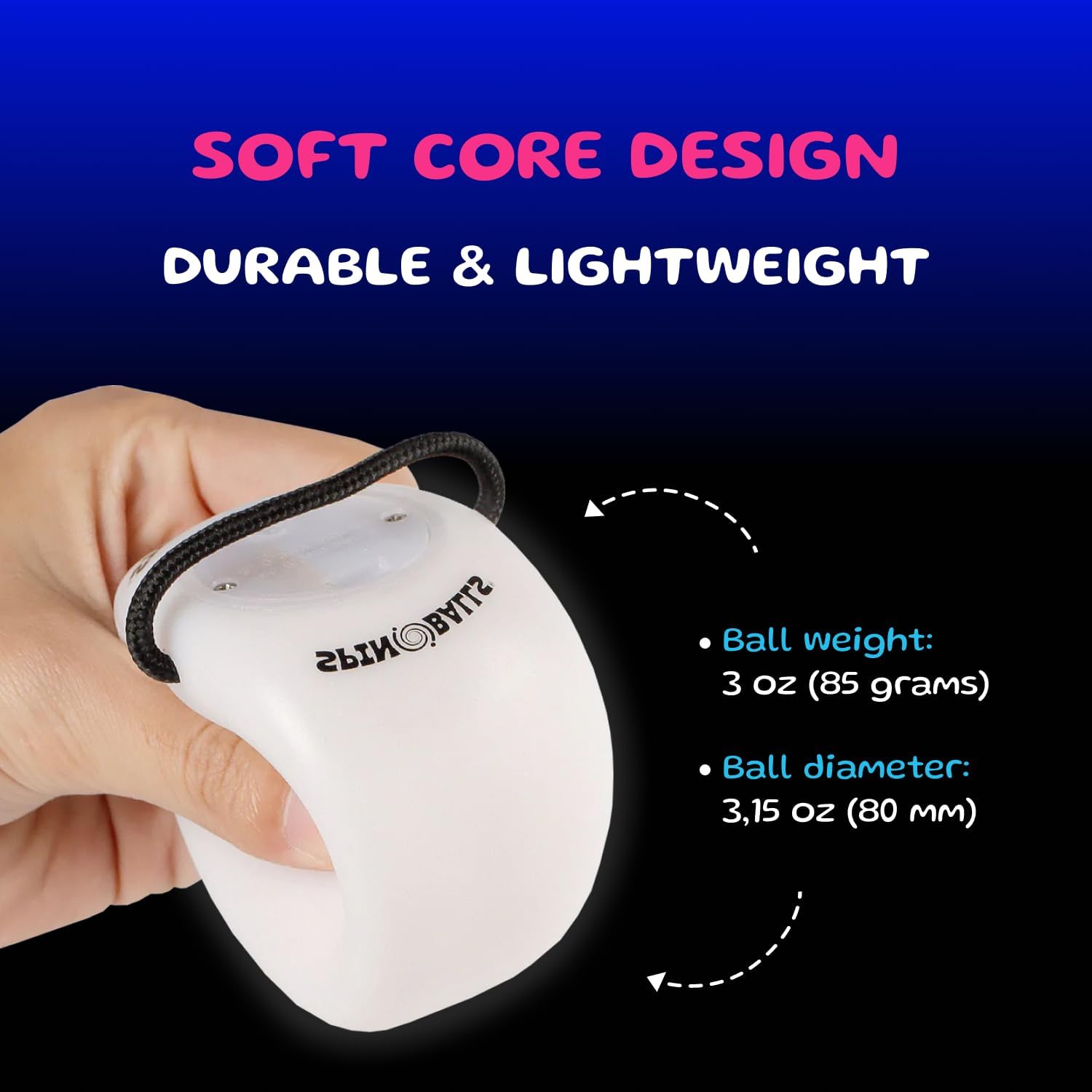 Thumbnail 4 de Spin Balls Glow.0 LED Poi – USB-C wiederaufladbar, mit 22 Farb- und Lichtmodi