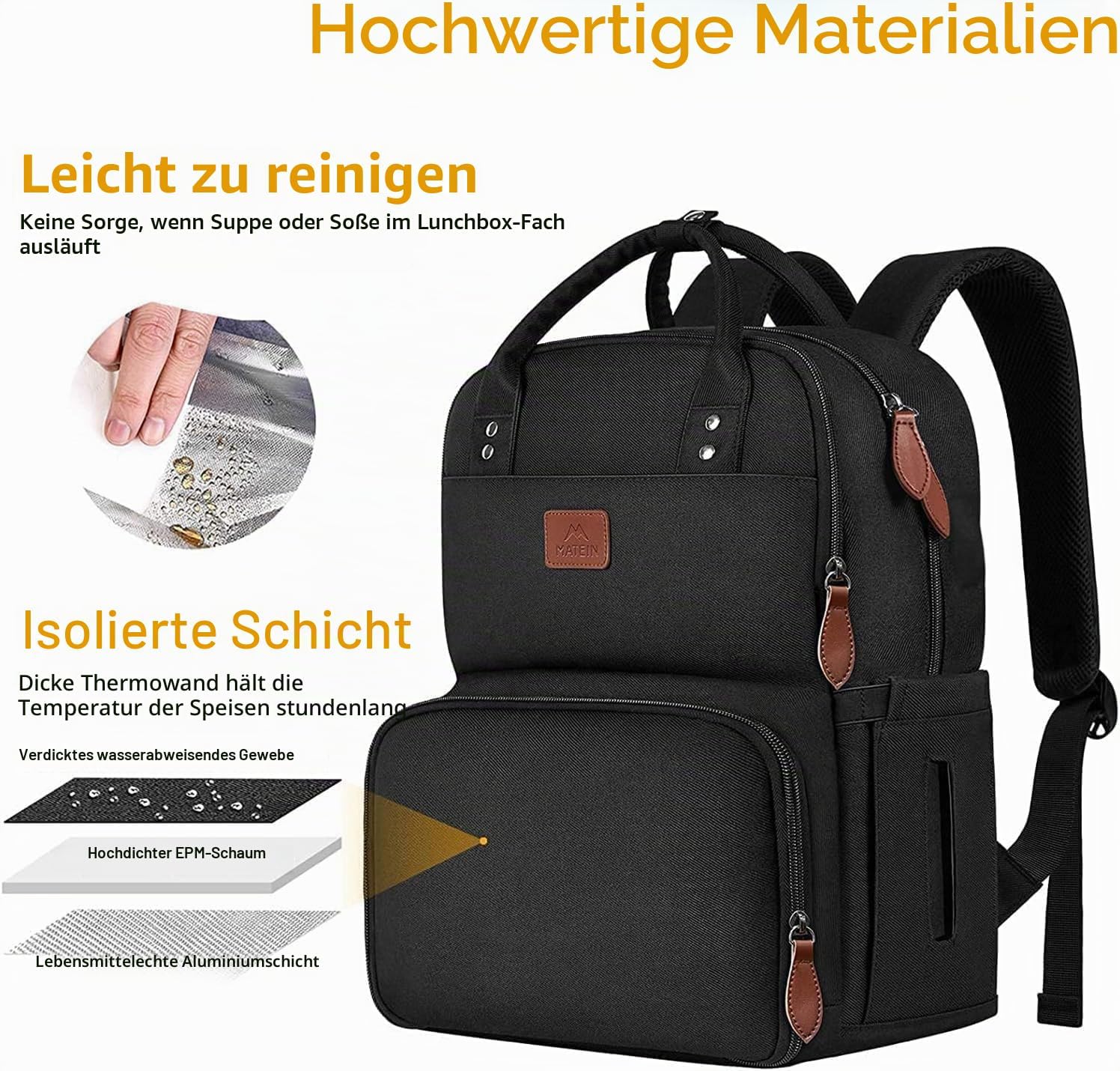 Thumbnail 5 de MATEIN Lunch Rucksack 15,6 Zoll