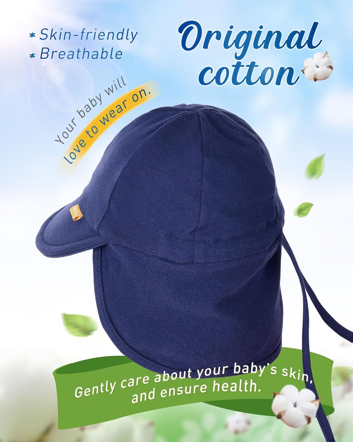 Thumbnail 2 de FURTALK Cotton Baby & Toddler Sun Hat with UPF 50+ and Adjustable Chin Strap