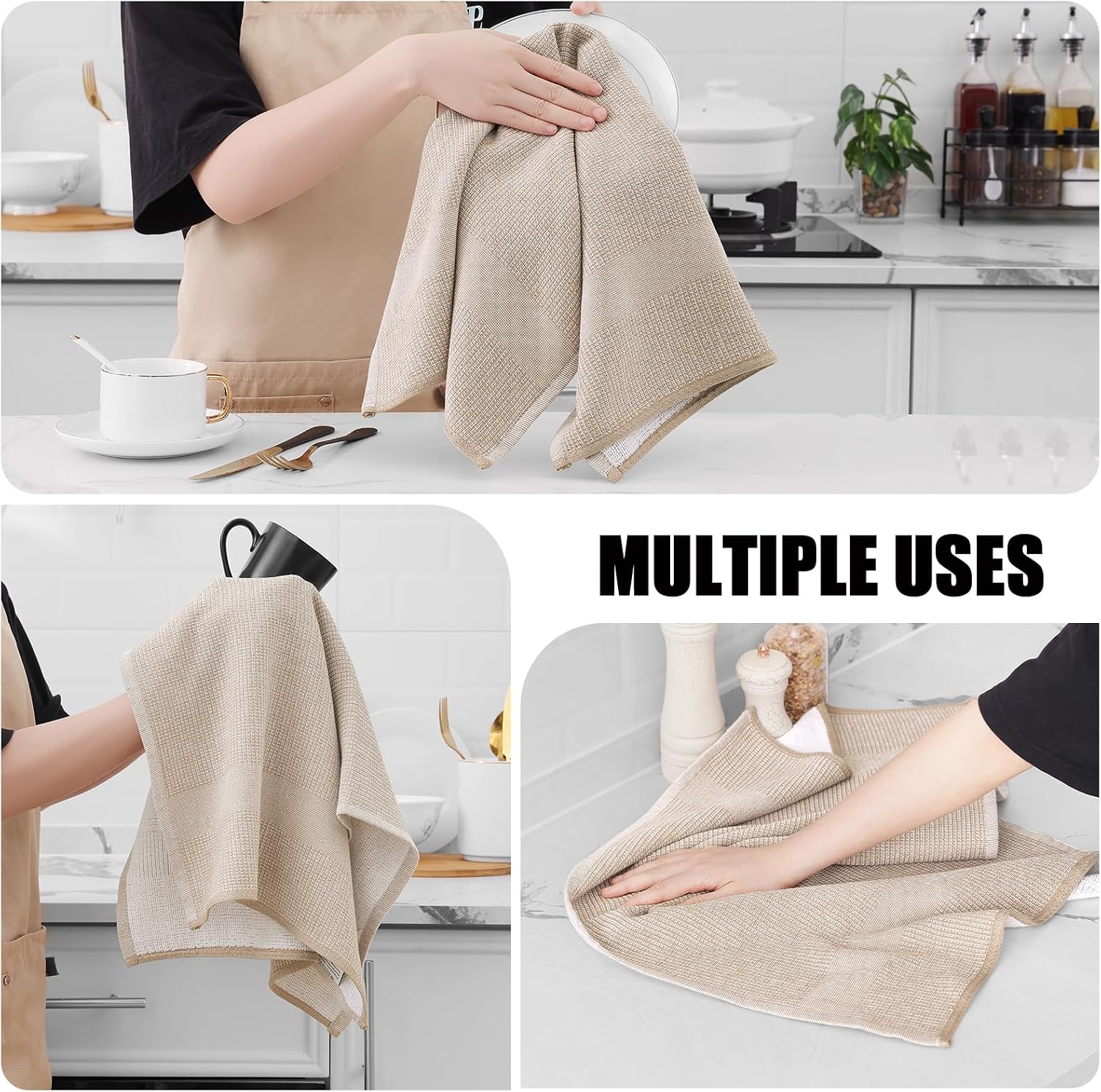 Thumbnail 3 de Homaxy Premium Kitchen Towels 6 Pack 18x28